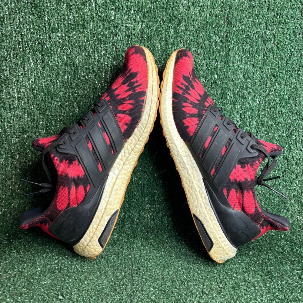 Adidas x Nice Kicks UltraBoost No Vacancy Tie Dye Running Sneaker Red Mens 10.5